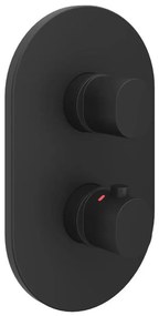 Ravak X070467 - Termostatyczna bateria prysznicowa do montażu podtynkowego CHROME czarna