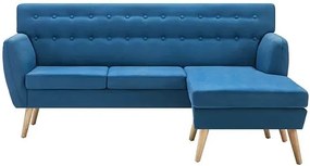 Tapicerowana pikowana sofa Kova 2B - niebieska