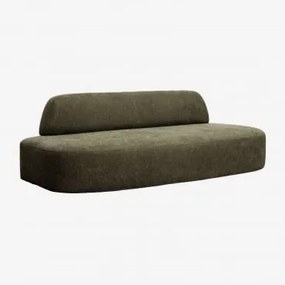 Sofa Modułowy 3-osobowy Tapicerowany Giorgia Tkaniny Verde Army - Sklum
