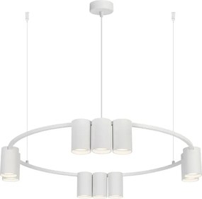 Biała nowoczesna lampa 10 punktowa K406 W9-B70