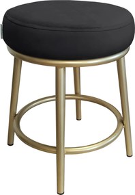 Taboret Ben tkanina Welur stelaż metalowy STOŁEK LOFT : Kolor Stelaża - Złoty, Kolor tkaniny - VELVET - MG19, Typ tkaniny - Velvet
