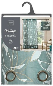 Zielona firanka z woalu 140x280 cm Elsa – douceur d'intérieur