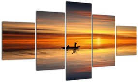 Obraz - żeglowanie na łodzi (125x70 cm)