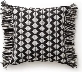 Ręcznie tkana czarna poduszka outdoor Morty 40