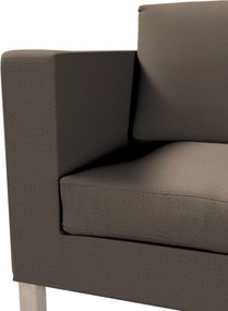 Pokrowiec na sofę Karlanda 2-osobową nierozkładaną, krótki kolor brązowy tkanina strukturalna