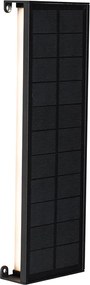 Lampa ścienna zewnętrzna czarna 30 cm z wbudowanym LED, 4-stopniowym ściemniaczem i panelem słonecznym - Serena
