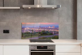 Panel szklany do Kuchni Panorama nad Włoską Rzeką