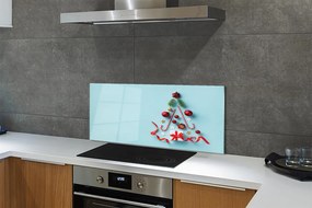 Panel szklany do Kuchni Świąteczne Słodycze i Bombki