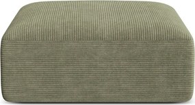 Zielony sztruksowy podnóżek Campi – Cosmopolitan Design