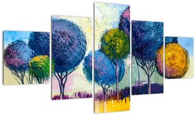 Obraz drzew kopułowych, obraz olejny (125x70 cm)
