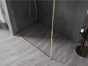 Mexen Kioto-F ścianka prysznicowa Walk-in z ramką 180 x 202 cm, transparent 8 mm, złota - 800-180-104-50-00
