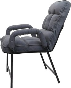 Krzesło do jadalni MCW-K40,  tkanina/tekstylia ciemnoszary