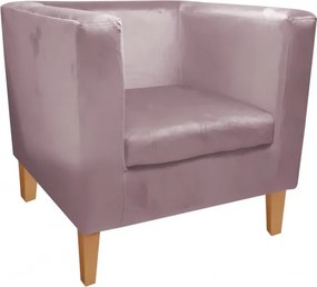 Fotel Monaco tkanina Welur : Kolor nogi - Drewno, Kolor tkaniny - VELVET - MG55, Wysokość nogi - 20 cm
