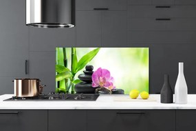 Szkło Ozdobne do Kuchni Graficzny Motyw Bambusa