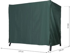 Outsunny Pokrowiec na Huśtawkę Ogrodową Zielony Wodoodporny Ochrona UV Tkanina Oxford 177x114x152cm | Aosom PL