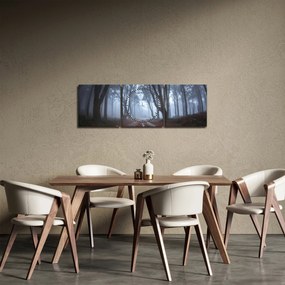 Obraz - W deszczowy dzień (z zegarem) (90x30 cm)