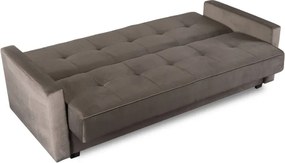 Sofa z Funkcją Spania ALUNA Rozkładana Wersalka Dwuosobowa Beżowa Nowoczesna do Salonu