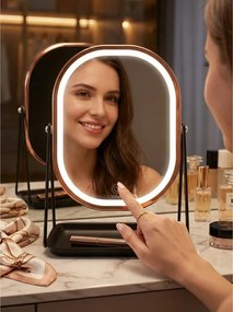 Lusterko Do Makijażu PREMIUM METALOWE Kosmetyczne PODŚWIETLANE LED | VOLAN