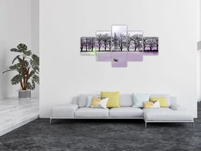 Obraz - Łodka na jeziorze (125x70 cm)