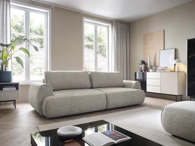 Masseno Sofa ZEST z funkcją spania i pojemnikiem na pościel, Rozkładana sofa - Szary, SILENCIO 19