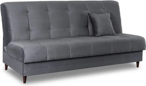 Sofa z Funkcją Spania LIMA Rozkładana Wersalka Dwuosobowa Szara Nowoczesna do Salonu