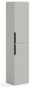 Szafka łazienkowa wisząca  prążkowana- Kolor beżowy - H160 cm - DALIKO