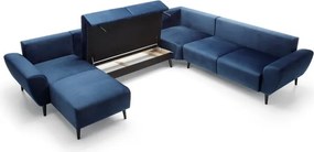 Narożnik BOSCO XL zestaw z elektryczną funkcją regulacji tkanina Monolith 77 Niebieski WERSAL