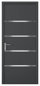 Drzwi zewnętrzne z antracytowego aluminium wys. 218 x szer. 96 cm - lewe - ISALINA