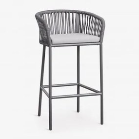 Taboret Ogrodowy Arhiza Grafitowa Szarość & ↑75 Cm - Sklum