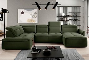 Narożnik MURILLO XL z elektryczną regulacją siedziska Lewostronny w tkaninie VOUGE 11 WERSAL