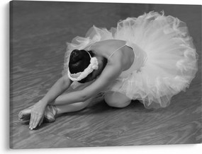 Obraz - Balerina, czarno-biały (70x50 cm)