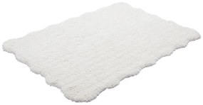 Dywan shaggy  z długim włosiem i falistymi brzegami - 200 x 290 cm - Biały - NERIDA