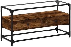 Minimalistyczna szafka pod TV przydymiony dąb - Gamer 3X