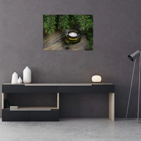 Obraz - świeca bożonarodzeniowa (70x50 cm)