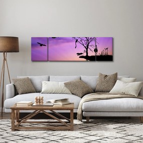 Obraz - Sylwetki zwierząt (170x50 cm)