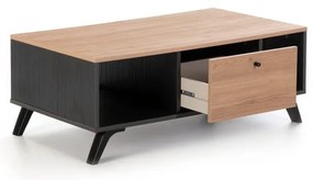 Stolik z blatem w dekorze dębu 60x100 cm Texas – Marckeric