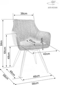 Szare krzesło do kuchni BALLO BREGO