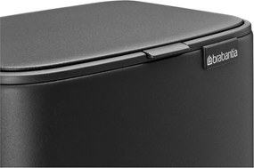 Ciemnoszary stalowy kosz na śmieci z pedałem 7 l Bo – Brabantia