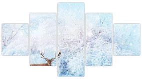 Obraz majestatycznego jelenia (125x70 cm)