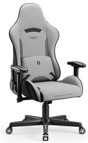 Fotel gamingowy materiałowy szary: Diablo X-Starter
