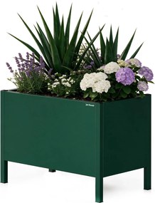 Metalowa donica na kwiaty - osłona Daisy duża, 50 × 30 × 40 cm, butelkowa zieleń