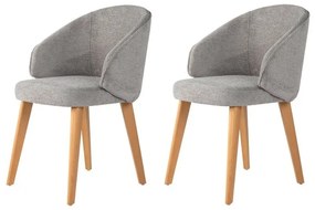 Zestaw krzeseł do jadalni Bentley Grey and Light Oak, 2 szt.
