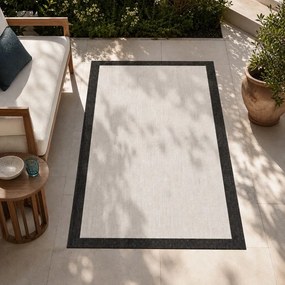 Czarno-kremowy chodnik dwustronny NORTHRUGS Panama, 80x250 cm