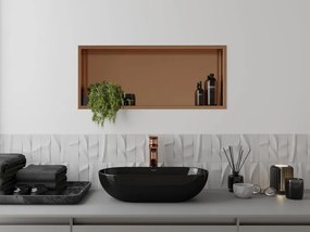 Mexen X-Wall-R półka wnękowa z kołnierzem 75 x 30 cm, miedź szczotkowana - 19C0753010