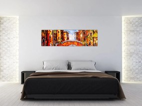 Obraz - Obraz olejny przedstawiający miasto III. (170x50 cm)