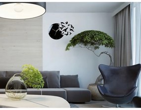 Zegar ścienny okrągły z cichym mechanizmem na ścianę akrylowy z ptakami