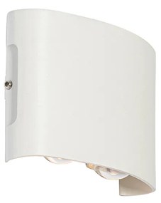 Zewnetrzna Lampa ścienna zewnętrzna biała w komplecie z LED 4-światłowa IP54 - Silly Nowoczesny Oswietlenie zewnetrzne