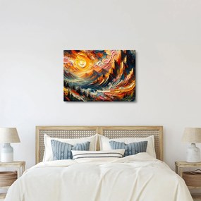 Obraz - Góry oświetlone słońcem (70x50 cm)