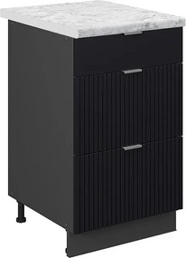 Szafka dolna do kuchni czarne paski 50x60x82 fame-line