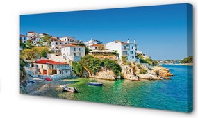 Zdjęcie na płótnie Tradycyjna Grecka Architektura nad Wodą